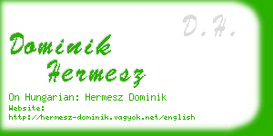 dominik hermesz business card